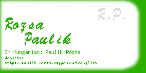rozsa paulik business card